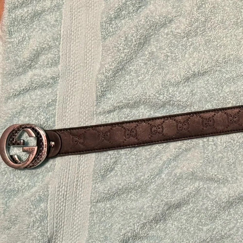 Gucci Black Double G Leather Belt - Picture 1 of 4
